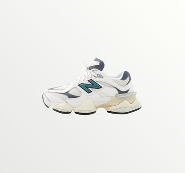 new balance 9060 trainers in white and teal