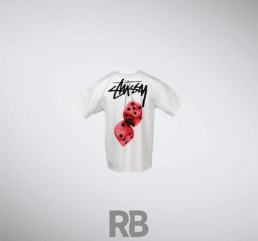 stussy dice white t-shirt
