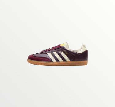adidas samba maroon gold metallic