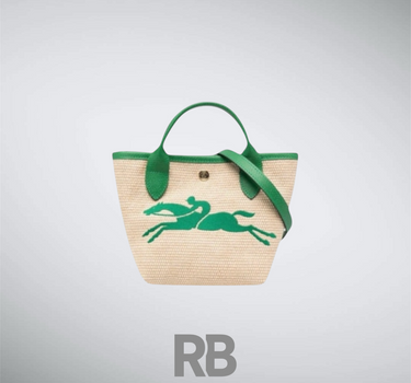 long champ small le panier green tote bag