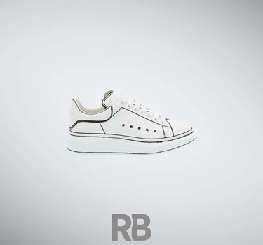 alexander mcqueen white black outline