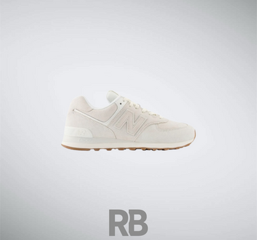 new balance 574 sneaker in triple white