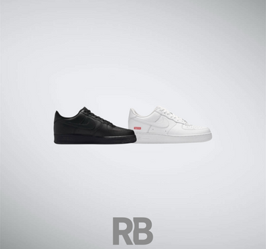 nike air force black x nike air force supreme white bundle