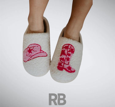 boot and cowgirl hat slides