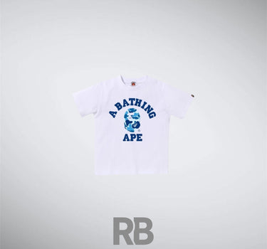 KIDS White Bape Baby Blue T-shirt
