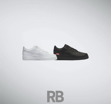 nike air force white x nike black air force supreme bundle