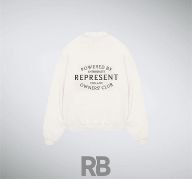 represent white sweater