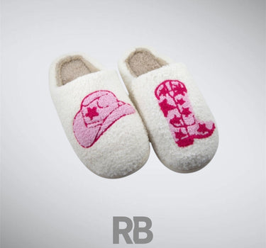boot and cowgirl hat slides