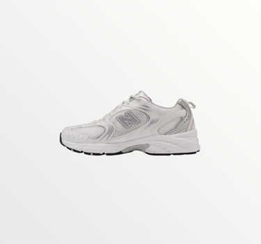 new balance white silver metallic